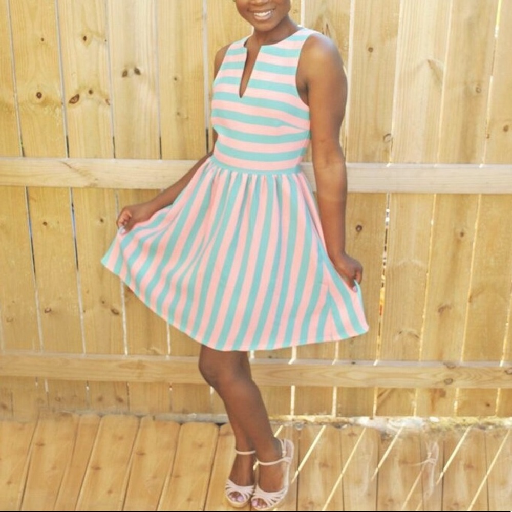 Pretty Classic Striped Dress